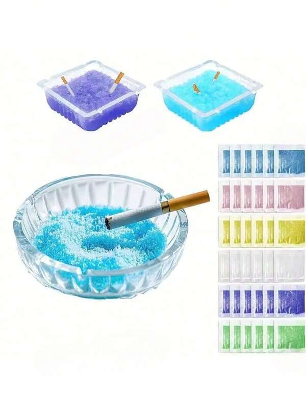 30/50 Stücke Einweg-Rauchauslöschsand für Aschenbecher - bunt, geruchsbeseitigend, verhindert fliegende Asche, Reinigungsbedarf für Zuhause & Büro, Lösung zum Entfernen von Asche | kompaktes Design | praktische Anwendung