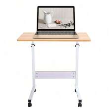 Mobile Over Bed Chair Table Hospital Overbed Height Adjustable Laptop Tray Stand - 60x40cm / 23.6x15.7in - View 5