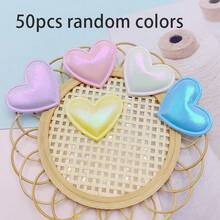 20/50/100pcs Mini Heart & Star Fabric Patches - Assorted Colorful Applique Patches For DIY Clothing Repair, Sewing, Headwear, Hats And Craft Decoration - Versatile, Easy To Use, Multi-Color - Multicolor - View 8