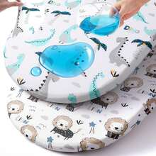 2 包防水婴儿摇篮床垫套，超柔软，适用于标准婴儿摇篮床垫或摇篮，防水婴儿摇篮床单，适合男孩和女孩，32X16 英寸 - 彩色 - 查看 6