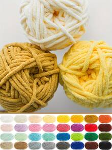 1/2 piezas de hilo de terciopelo suave, 50g/pieza, 60m/pieza, hilo grueso de punto medio hecho a mano DIY, hilo Popsicle, hilo de poliéster grueso y suave, adecuado para manualidades DIY, adecuado para tejer y ganchillo de bufandas, sombreros, zapatos, bolsos, cojines, muñecas, mantas, pantuflas