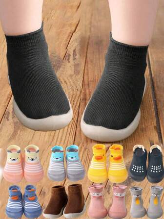 1双婴儿防滑鞋袜男童女童初学步鞋软底运动鞋幼儿婴儿袜子