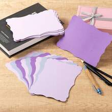 50 Pack Blank Kraft Cards Cardstock Thick Paper Brown Greeting Cards For DIY Gift Card Menus, Baby Shower And Wedding Invitations (Pink, 5 Colors, 5x7IN)-401784 - 紫色 - 查看 5