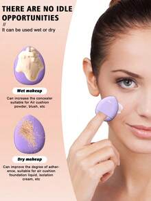 46件套专业化妆工具套装，化妆刷套装，混合化妆美容工具，包含25支化妆刷：粉底刷、散粉刷、腮红刷、高光刷、眼影刷套装、化妆刷套装、化妆刷套装、完整化妆套装、化妆刷套装、完整化妆套装、化妆刷套装、化妆刷套装、化妆礼盒套装 - 紫色 - 查看 5