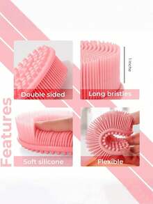 1pc Silicone Body Scrub, Exfoliating Body Scrub, Suitable For Shower, Rich Lather, Long-Lasting And Durable, Soft Body Scrub, Suitable For Shower And Bath Skincare Routine. - Multicolor - View 11