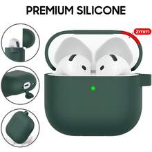 For AirPods 4 Case Cover 2024 With Cleaner Kit, Soft Silicone Protective Case Compatible With Apple AirPods 4th Generation Case For Women Men,AirPod 4 Case Accessories With Keychain