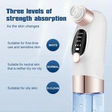 Hailicare New Upgraded Blackhead Remover With Micro-Bubble Design, Angled Tip For Different Skin Types, USB Rechargeable - White - View 5