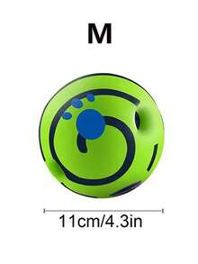 猫狗宠物声音球玩具宠物互动智力训练球玩具趣味摇晃咯咯球狗玩具缓解焦虑训练清洁牙齿内置发声宠物球玩具适用于室内和室外狗咀嚼玩耍和触摸训练用品三种尺寸的声音球玩具适用于大型犬和中型犬小型犬绿色 - 綠色 - 查看 11