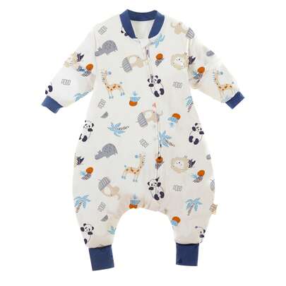 1 Túi ngủ cho bé có lỗ hở chân, 2,5 Tog, đệm mỏng, cỡ lớn cho trẻ mới biết đi, tay áo có thể tháo rời, chăn chống giật, thích hợp cho mùa xuân và mùa thu