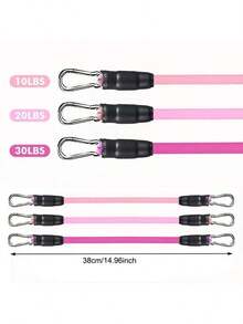 6件套踝带阻力带套装，健身器材，踝部负重瑜伽弹力带，男女通用 - 彩色 - 查看 6