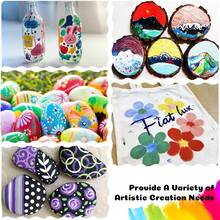 Acrylic Paint Markers 24 Colors, Acrylic Paint Pens, Rock Painting, Paper, Pumpkin, Wood, Egg, Canvas, Ceramic, Fabric, Leather, Glass, DIY Crafts. - 36 Colors/set - View 5