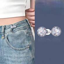 1pc Women's Simple & Elegant Seamless Adjustable Waist Belt, Suitable For Pants, Skirts, Dresses, Sweaters, Casual & Elegant Fashion Design With Faux Pearl, Rhinestone, Flower Decor, Minimalist Waist Cincher. Suitable For Daily Wear And As A Gift - Multicolor - View 5