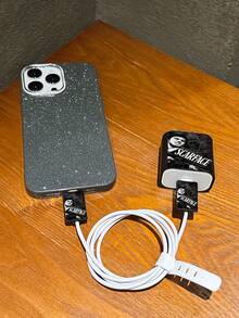 4 件套时尚 Dollar Hero 图形手机充电器保护壳、数据线整理器配件 - 20W/18W 充电器适配器、适配器头盖，兼容 Apple 11/12/13/14/15/16/13promax/16promax Nan 充电器保护器充电器外壳手机配件 - 黑色 - 查看 3