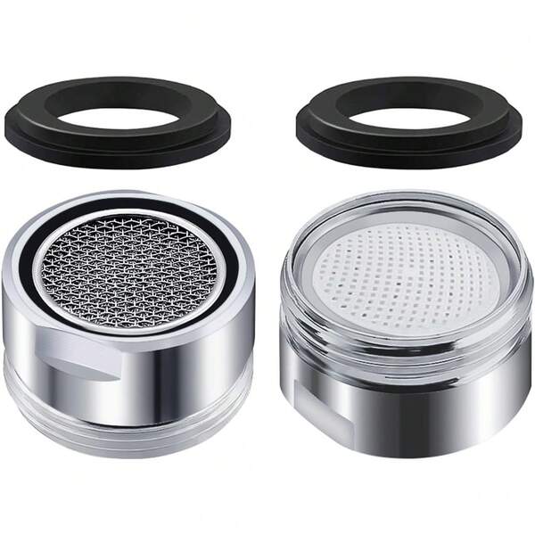 2 Pieces Faucet Aerators, Stainless Steel Water Flow Regulator M24 Faucet Attachment, Aerator Faucet Sieve With Kitchen And Bathroom