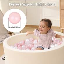 50 Ball Pit Balls-Thicken Plastic Balls 5.5cm/ 2.16 Inch For Toddlers Babies Children Balls For Swim Pool Playpen Tent Birthday Party Decoration Gifts 50 Pcs