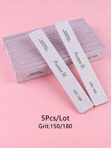 3Pcs/5Pcs/10Pcs Diamond Nail Files, Durable Double-Sided Manicure Files, Rectangular Nail Care Tools - Light Grey - View 23