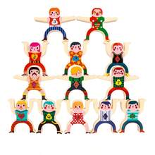 32/24/16/8pcs Hercules Balance Bricks Pro Building Blocks Stacking Arhat Puzzle, Plastic Toy Stickers Jenga Hercules Desktop Game, Perfect Birthday, Holiday, Halloween, Christmas Gift