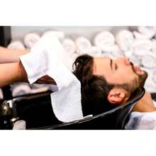 Kit With 20 UNITS Of Professional Salon/Barber Shop Towels 100% Cotton - 白色 - 查看 5
