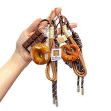 Cute Bread Keychain Autumn Winter Melad Series Cute Bread Pendant School Bag Decoration Key Pendant - Mặt dây chuyền phong cách H2miu - Croissant - Xem 7