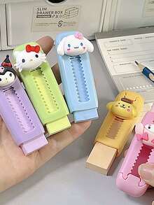 Sanrio 1 件    可伸缩橡皮擦，适合学生和办公室使用，适合返校学习用品（某些部件可能是随机的） - 彩色 - 查看 2