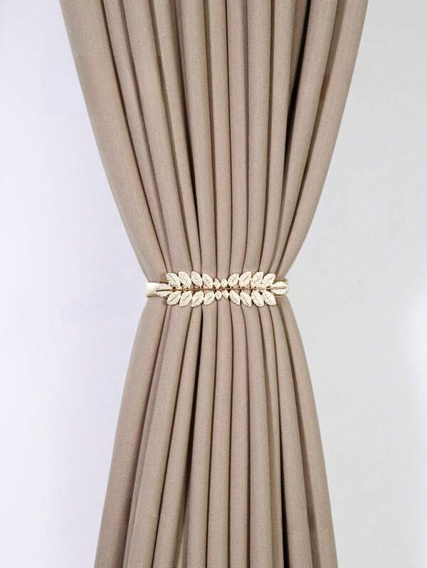 1pc Silver-Color Multi-Leaf Curtain Clip, Decorative Curtain Accessories