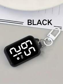 方形/圆形迷你数字时钟钥匙扣 - 运动设计，LED数字显示挂式怀表钥匙扣，小巧便携，是圣诞节、复活节、生日、毕业典礼和开学季的理想礼物 - 多色 - 查看 12