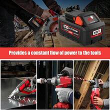 Replacement For Milwaukee M18 Battery 12.0Ah High Output Compatible With Milwaukee 18V Battery 48-11-1880 48-11-1850 48-11-1860 And 18 Volt Cordless Power Tools - 1pack 12.0Ah | Red&Black - 查看 6