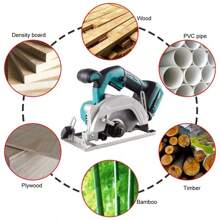 CYBOBAN Cutting Saw, 21V Cordless Lithium Battery Wood Cutting Machine, 4.0Ah Capacity Lithium Battery, 140mm Diameter, Equipped With Circular Saw Milling Positioning Fixture, Precision Wood Cutting, DIY, Etc., Compatible With MT Battery.