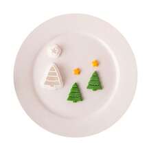 Set de 2 moldes de arcilla suave para pendientes navideños, cortador con forma de colgante de árbol de Navidad de dibujos animados, herramienta DIY hecha a mano