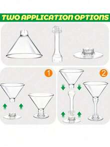 20 pezzi Eleganti bicchieri di plastica da 150ml per Martini - Perfetti per cocktail, champagne e dessert - Riutilizzabili, bicchieri da festa per matrimoni, San Valentino e altro