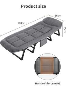 Outdoor Portable Large Folding Bed Suitable For Indoor, Outdoor And Camping - Grey - View 7