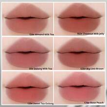 NOVO Lápiz labial con acabado satinado, a prueba de agua, sudor y transferencia que no mancha las tazas. Proporciona un color rico, ilumina el cutis sin sentirse pesado. Adecuado para uso diario, fiestas, ir al trabajo, estudiantes y looks sin maquillaje.