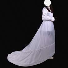 New White Wedding Dress Petticoat With Hoop, Suitable For Christmas Wear