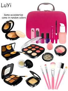 Kids Role Play Makeup Toy Set (No Real Cosmetics), Girls Pretend Makeup Toy Combo, Gift For Girls Birthday/Holiday/Halloween/Christmas