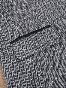 HOMEYEE Blazer con applicazioni di paillettes a maniche lunghe, giacca elegante casual da ufficio in stile vintage, adatta per tutte le stagioni, autunno/inverno - Grigio - Visualizzare 3