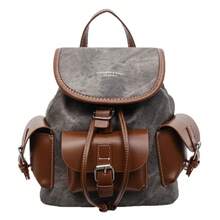 2025 New Fashion Backpack Outdoor Travel Texture Single Shoulder Crossbody Bag Solid Color Backpack Handheld - Black - View 5