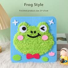 1pc Children's Diy Sewing Set, Cartoon Animal Thread Sewing Drawing, Make Simple Diy Projects, Animals, Fruits, Learn To Sew Toys, Birthday Gifts, Suitable For Girls And Boys