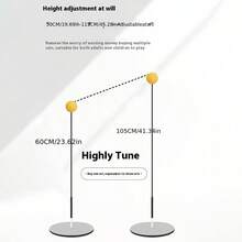 1 Set Table Tennis Racket Speed Training Kit, Indoor Ping Pong Agility Trainer, Home Practice Elastic Self-Training Soft Shaft Single/Double Player Training Device