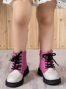 Botas de color block versátiles, de moda y con cremallera, personalizadas y creativas - Multicolor - Ver 2