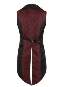 Chaleco sin mangas con cuello de solapa y diseño de parches de colores contrastantes para hombre