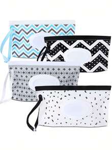 1/4 Pack tragbarer Feuchttücher-Spender, nachfüllbarer Feuchttüchen-Halter, Baby-Feuchttücher-Behälter, wiederverwendbare Reise-Feuchttücher-Tasche, Weihnachts-, Halloween- und Thanksgiving-Geschenk