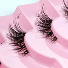 7 Pairs Half Lashes With Clear Band Cat Eye Tail Elongated Eyelashes Natural Look Wispy Faux Mink Lashes Fluffy Soft False Eyelashes Natural Makeup,Suitable For Christmas Makeup,Christmas Gift - Cat Eye Lashes - View 7