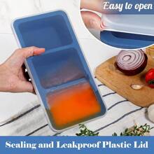 KOLUTI Nonstick Silicone Freezer Molds With Plastic Lid 2 Pack, 8  Tray Sauce Cube Maker, Stackable Meal Prep Storage Container Freezing, Dishwasher  & - 3-soup - View 6