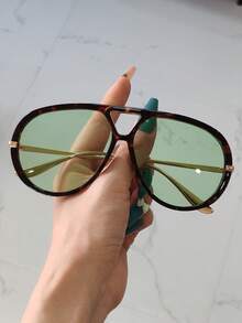 1 Cặp Kính thời trang nữ gọng kim loại kiểu phi công, Kính thời trang cỡ lớn kiểu khiên cho bãi biển, lái xe, trang trí theo phong cách Boho cho kỳ nghỉ bãi biển mùa hè, ngoài trời, du lịch - Nhiều màu - Xem 21