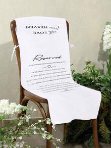 Memorial Wedding Chair Sign For Ceremony Save A Seat For Someone In Heaven Reserved Seat Decorations - White - View 1