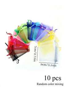 100/50/10/1件套，随机颜色珠宝收纳袋，返校季 - 彩色 - 查看 13