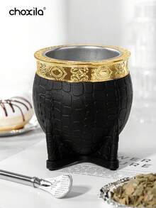 choxila 1pc Argentina Yerba Mate Cup, Stainless Steel Tea Gourd Mug, For Home Mate Tea - Mate Cup - View 4