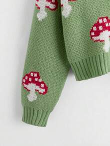 Girls' Cardigan Sweater Long Sleeve Button Down Cute Knit Cardigan Fall Preppy Clothes - Bụi hồng - Xem 9