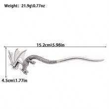 Spinka do włosów z sierpem ze stopu z 2025 roku, urocze akcesorium do włosów w kształcie smoka, przedłużka do koka, przyrząd do robienia koków, ozdoba do włosów w koku, szpilki do stylizacji włosów, szpilki do włosów, spinki do włosów