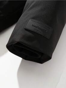 GOLFCROSS 男士冬季大口袋羽绒大衣，拉链连帽羽绒大衣，加厚冬季大衣情侣款，时尚，冬季礼物，秋季 - 黑色 - 查看 6